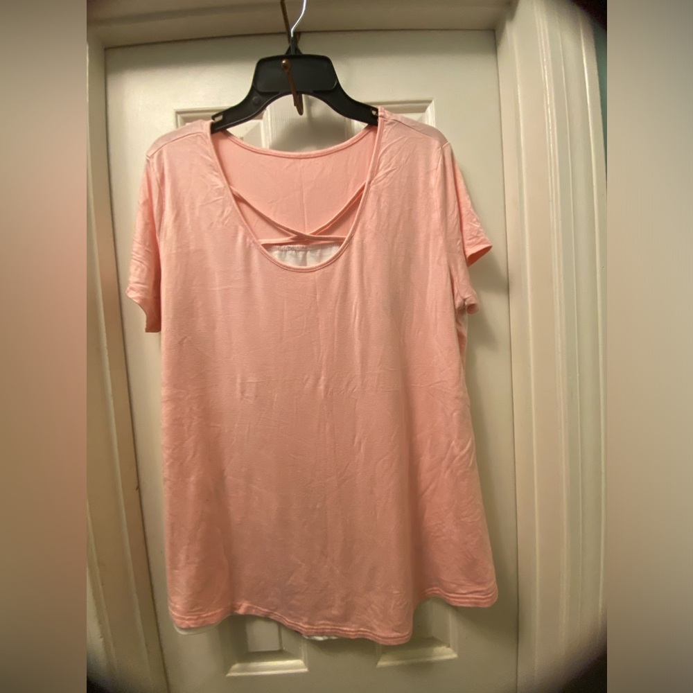 Pink crossed chest Women's Top